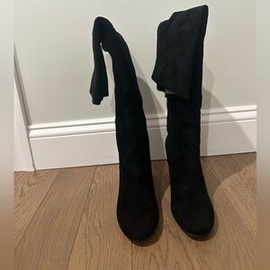 Stuart Weitzman Black Suede Women's Knee-High Boots